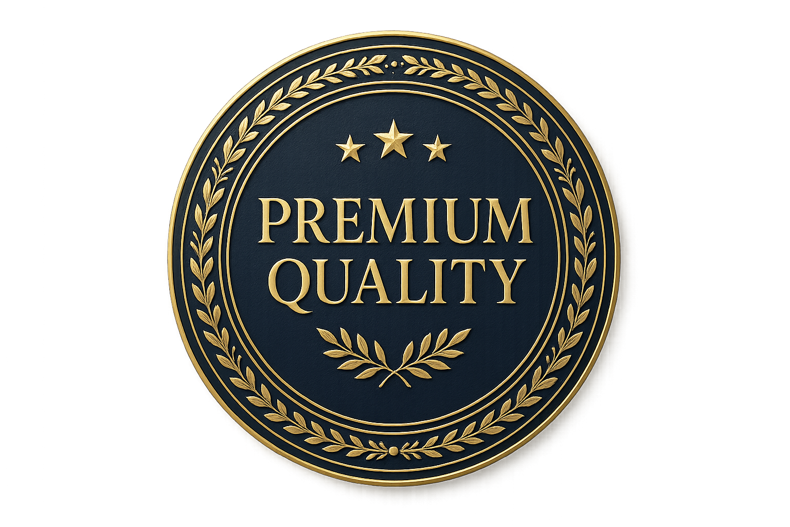 Premium Quality badge with transparent background